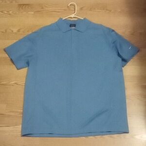 Men's Nike XL light blue golf shirt, polyester Dri-Fit